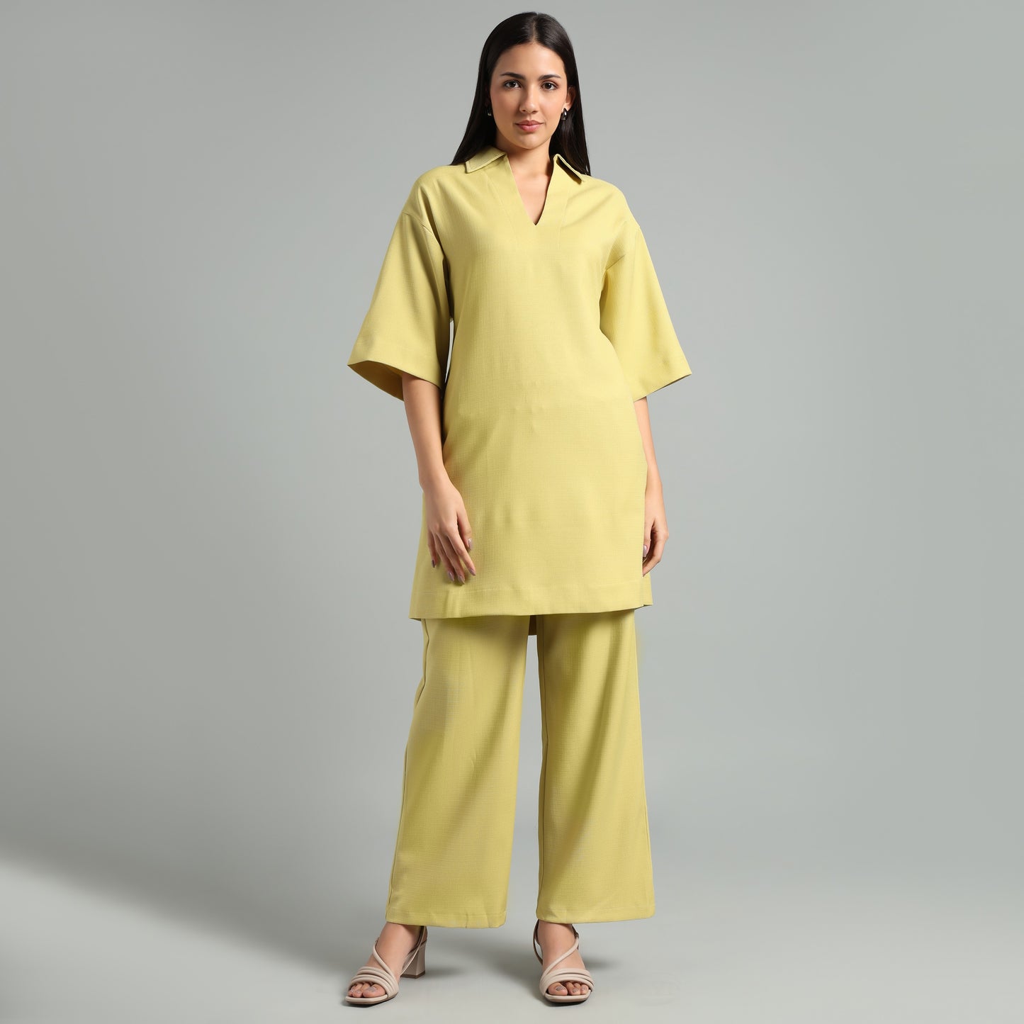 Casual Chic Lime Linen Blend Co-Ord