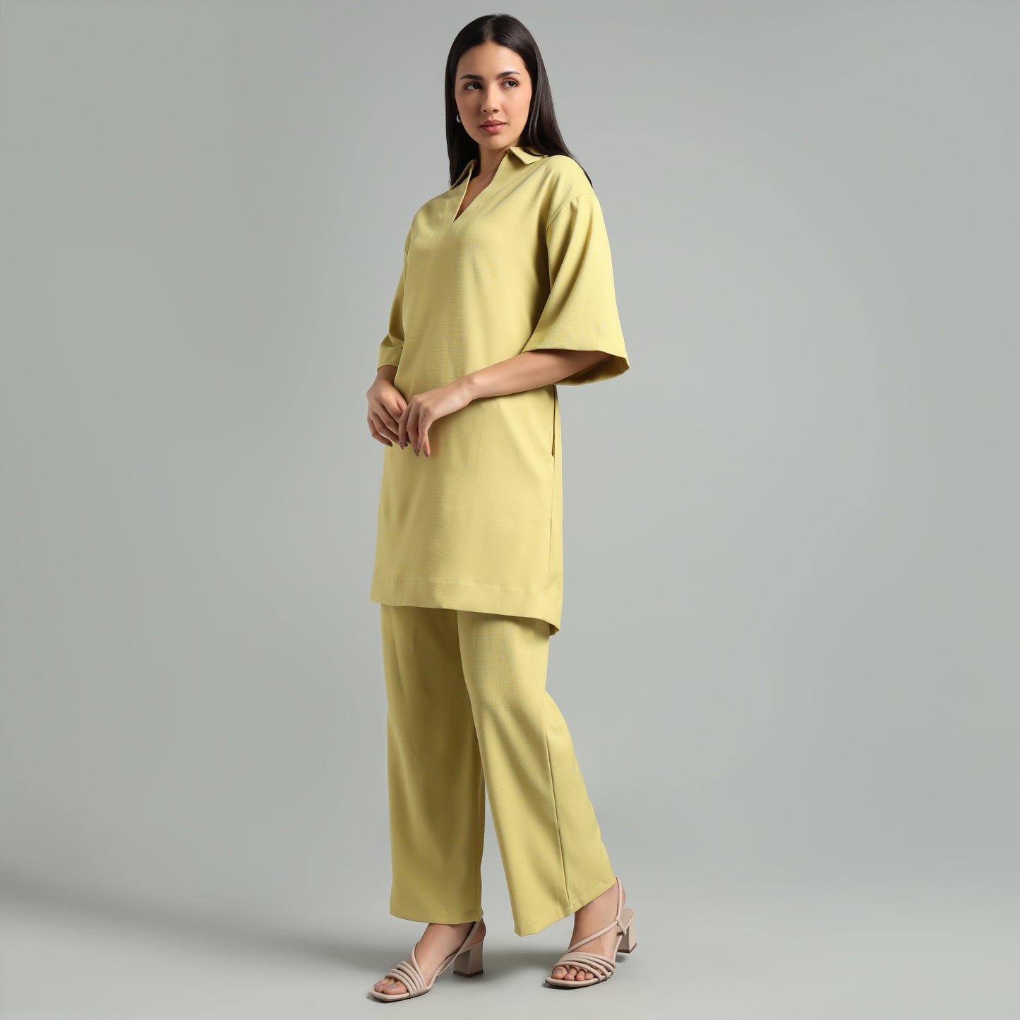 Casual Chic Lime Linen Blend Co-Ord