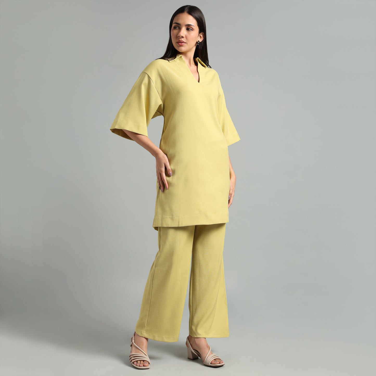 Casual Chic Lime Linen Blend Co-Ord