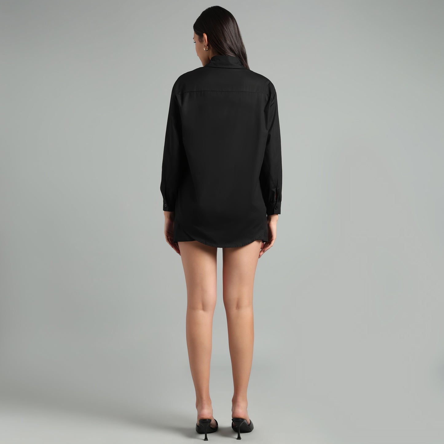 Monochrome Summer Crop Top & Short Set with Shirt
