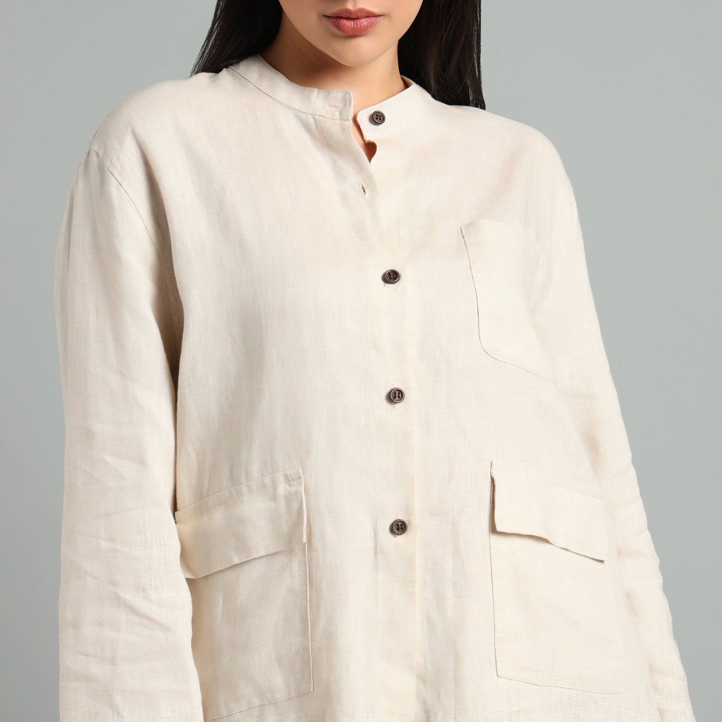 Beige Linen Co-Ord Set for Women