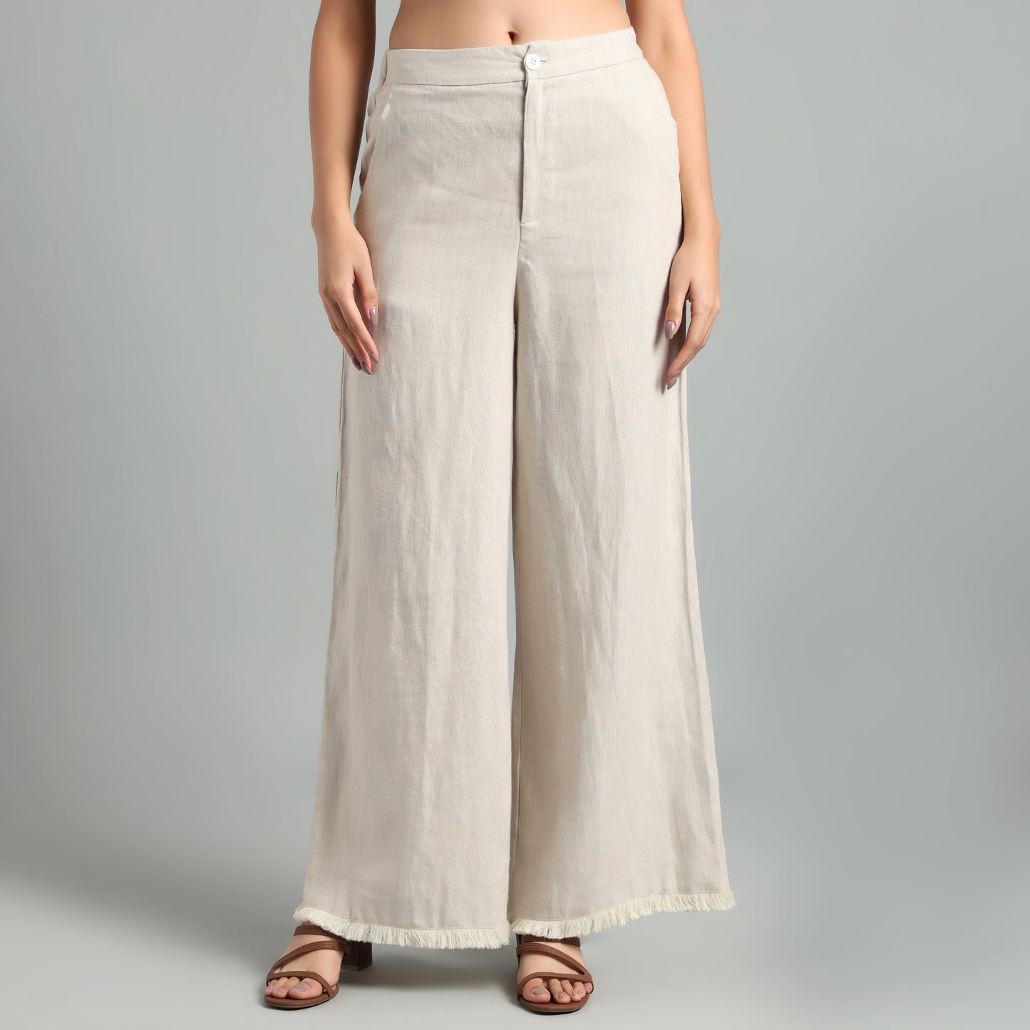 Beige Linen Co-Ord Set for Women