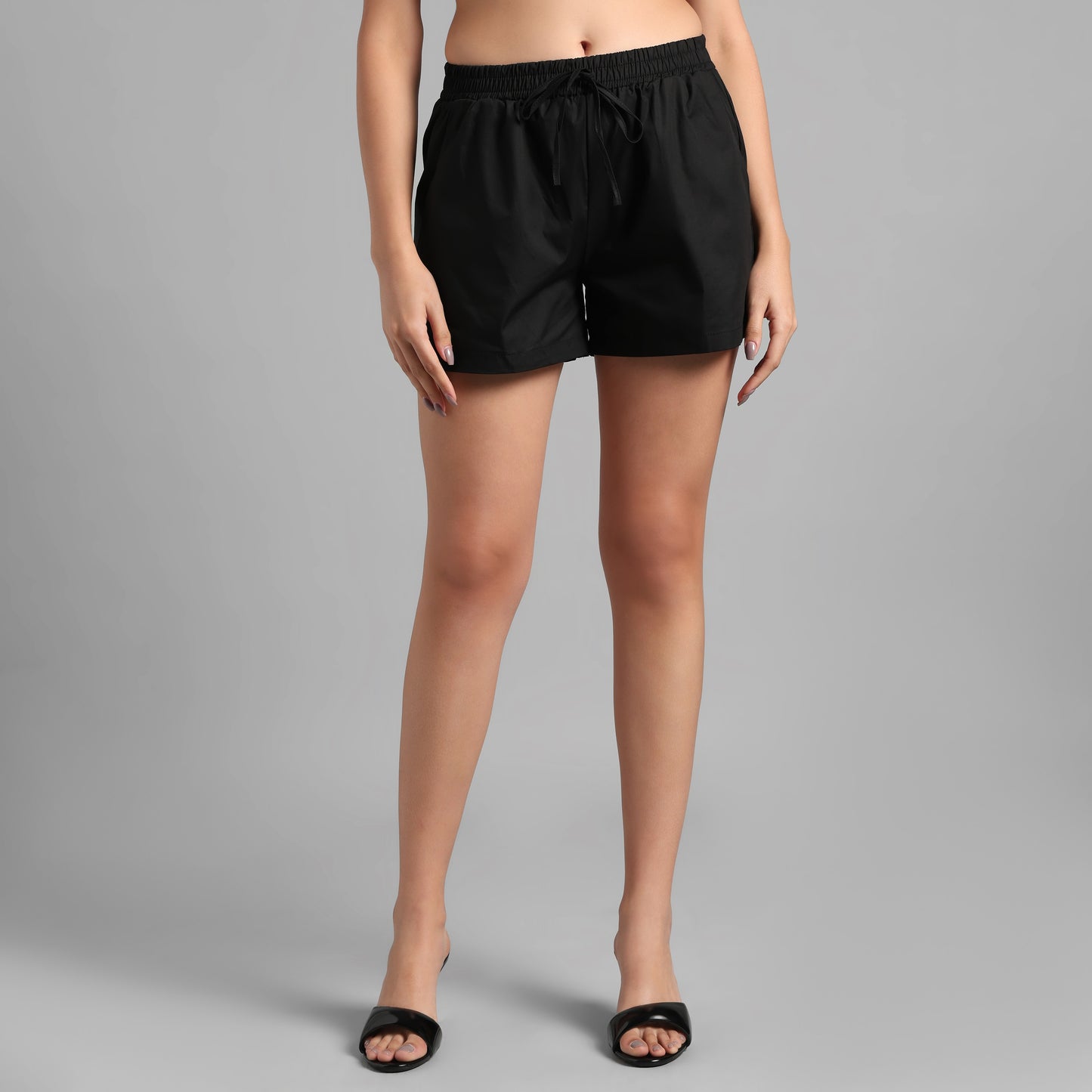 Monochrome Summer Crop Top & Short Set with Shirt